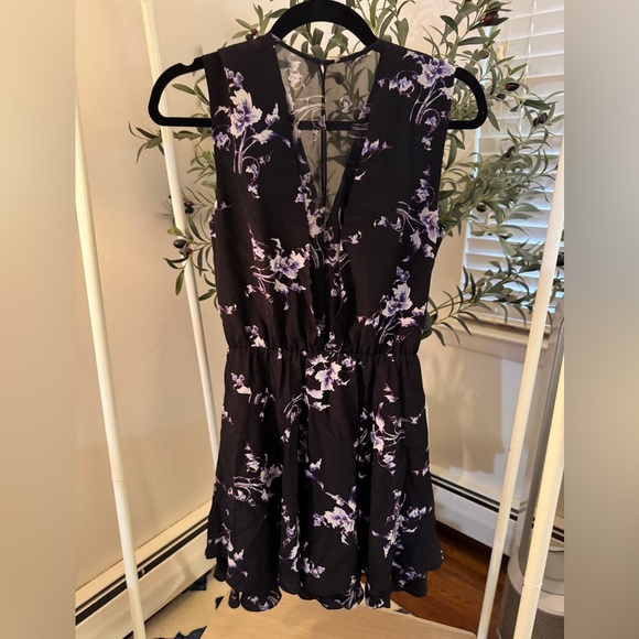 Rebecca Taylor 100% Silk Floral Black Dress - Picture 7 of 11